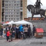 Fund de lemn pirogravat cu căsuță tradițională românească